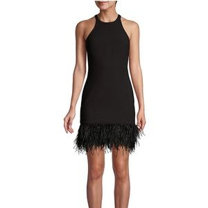 Likely Mora Black Feather Dress, Size 0